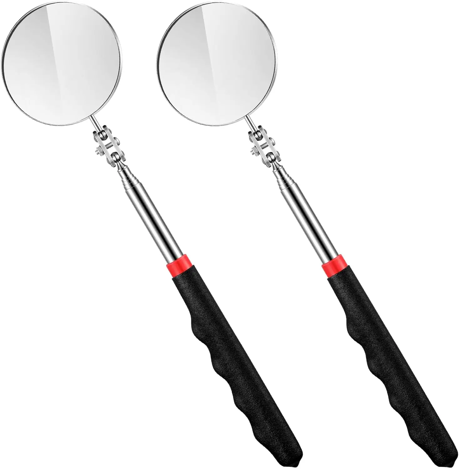 

2-Pack Telescoping Inspection Mirrors, 360° Rotating Mechanics Mirror with Extendable Handle, 9.8"-29"