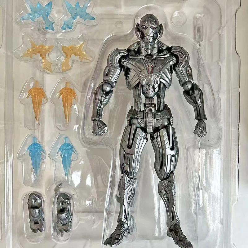 Revoltech المنتقمون Ultron عمل الشكل 17 سنتيمتر التيار المتناوب اللعب مذهلة ياماغوتشي ألترون تمثال المنقولة جمع كو الحلي لعبة مجسمة