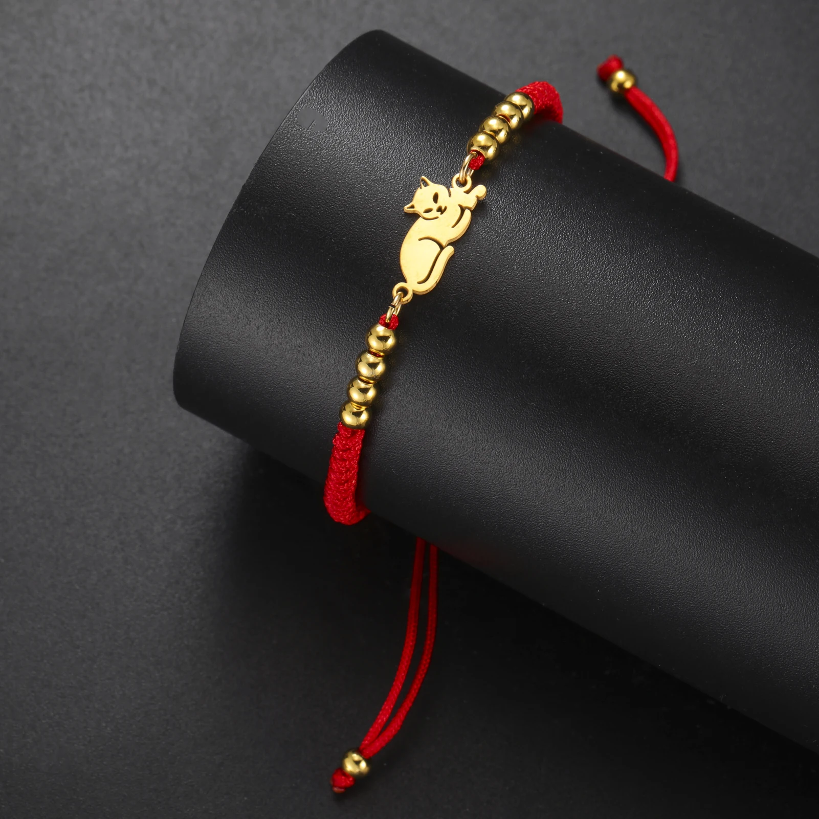 COOLTIME Niedliche Katzen-Armbänder für Damen, Edelstahl, hübsches Tier-Armband, Kpop-Mode, verstellbare Kette, Schmuck – Detail 17