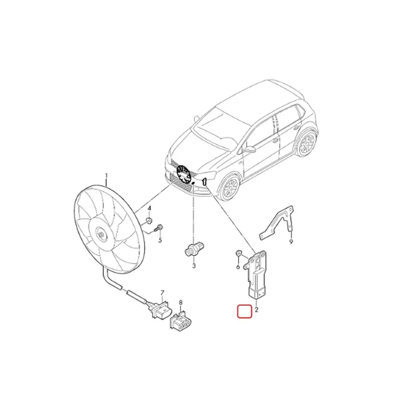 Radiator Fan Module Control Relay 5J0959506 for Seat Ibiza Skoda Rapid Roomster VW Polo 5J0 959 506