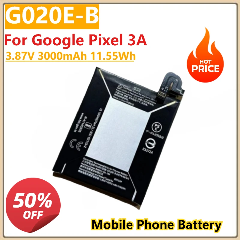 3.87V 3000mAh 11.55Wh G020E-B For Google Pixel 3A  Replacement Mobile Phone Battery