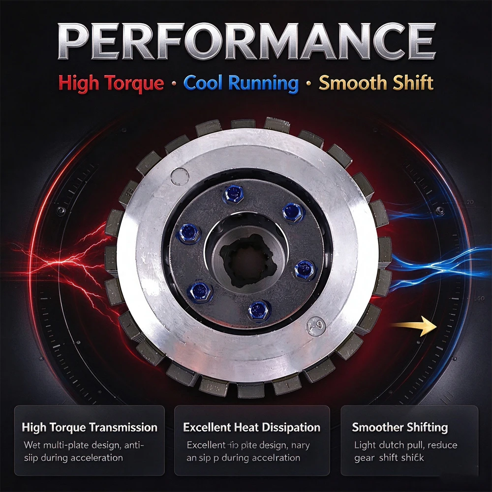 For LONCIN VOGE 300 RR 300GP RALLY 300 AC 300 DS Original quality Motorcycle Clutch Hub Core YF 300 LX300-6A Small Drum Assembly