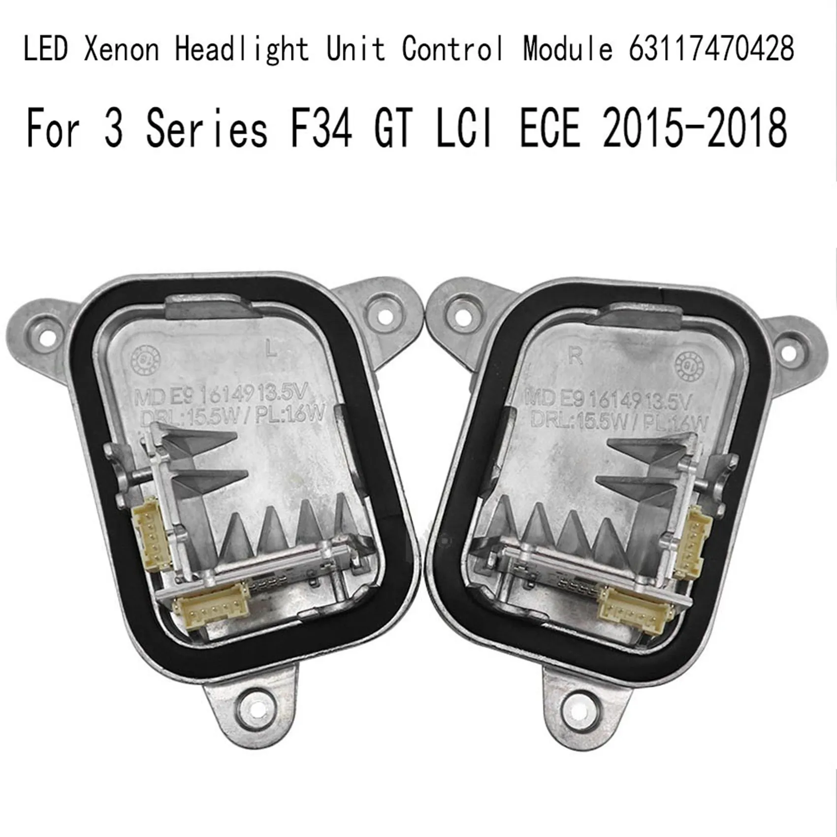 Car Right LED Xenon Headlight Unit Control Module for BMW 3 Series F34 GT LCI ECE 2015-2018 63117470428