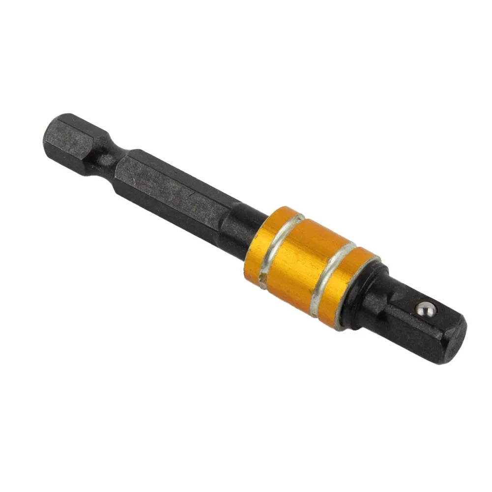 Adaptateur de douille d'outil électrique, barre d'extension de perceuse en acier au chrome vanadium, tige hexagonale, serrure à bille à ressort, 1/4, 3/8, 1/2, 1PC
