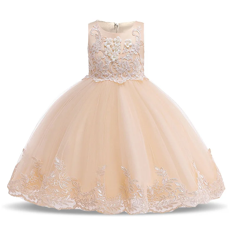 Princess Party Girl Dress Chidlren Clothes Baby Ball Gown Pageant Flower Wedding Dresses Summer Frocks Kids Clothing Vestidos
