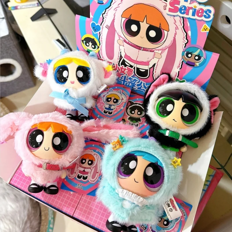 

New Toptoy The Powerpuff Girls Cape Cross-Dressing Doll Blind Box Doll Vinyl Doll Backpack Pendant Key Rings/Chains Gift