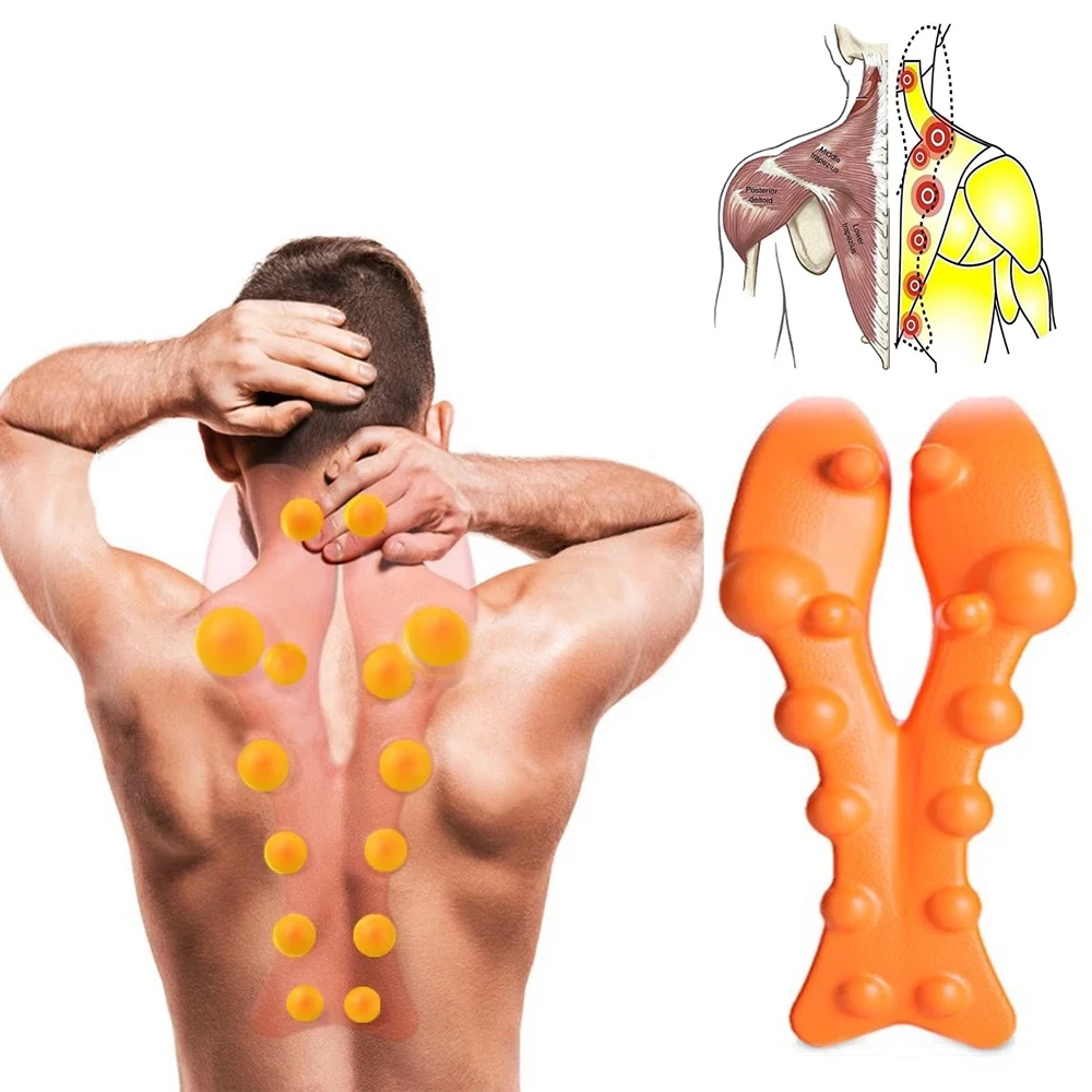 Herramientas de masaje para ensanchador de cuello, punto de gatillo trapecio, herramienta de acupresión para alivio del dolor Cervical TMJ, liberación de Neuralgia Occipital