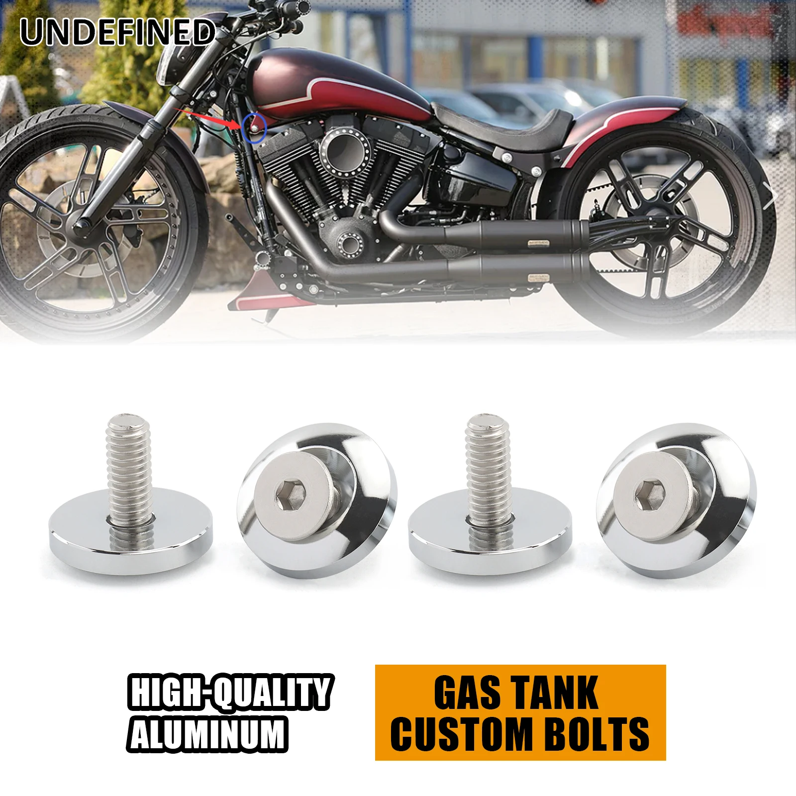 Motorcycle Flatside Gas Tank Custom Mounting Bolts Hardware Kit For Harley Softail Springer Standard FXST Bad Boy 1991-1999