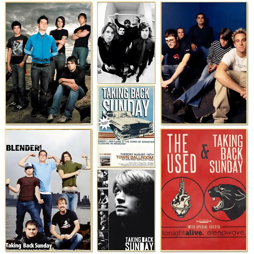 Emo Rocker T-Taking Back Sunday Poster Living Room Bedroom Decorative Print Unframed Decor