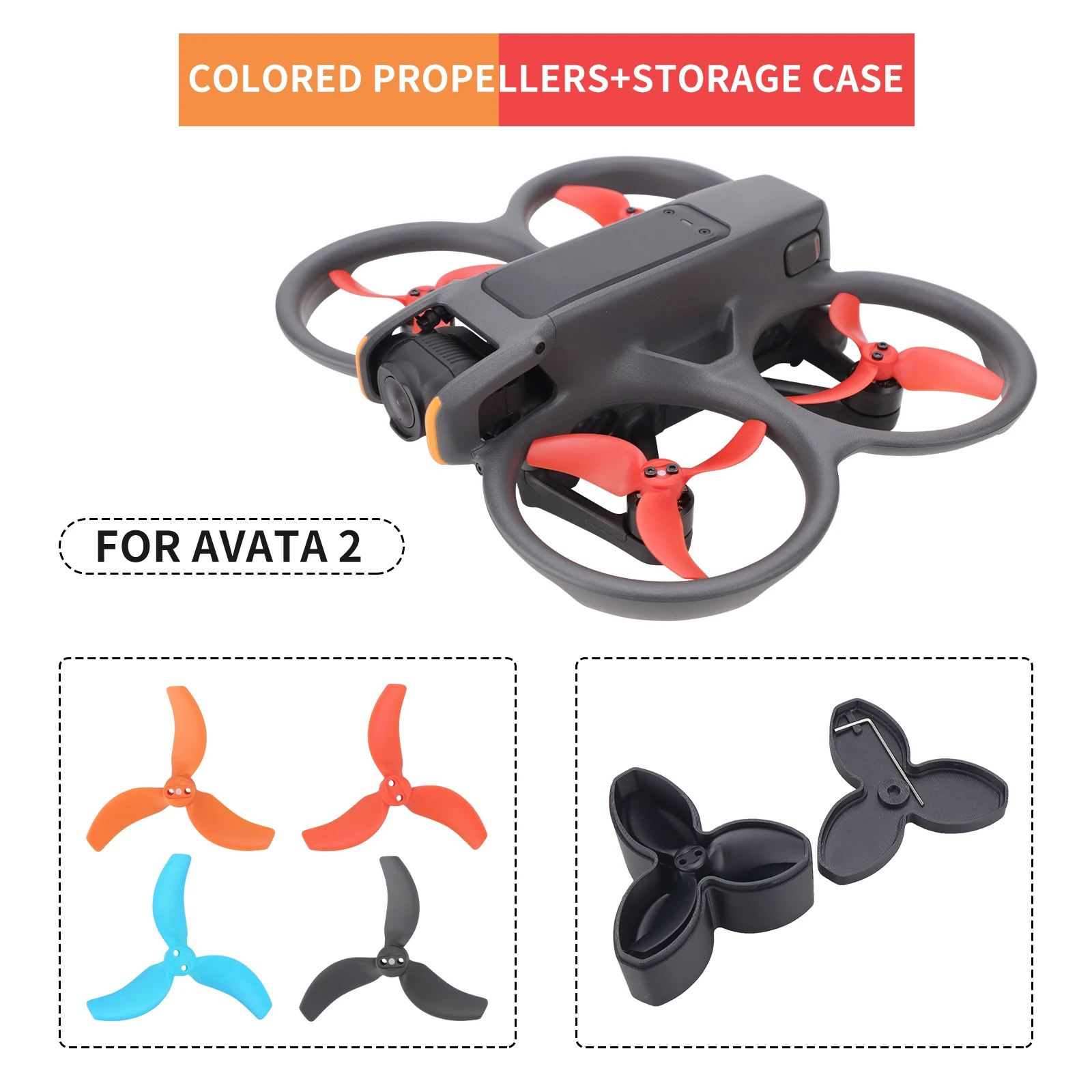 

For DJI Avata 2 Propeller Avata 2 Propeller Storage Case