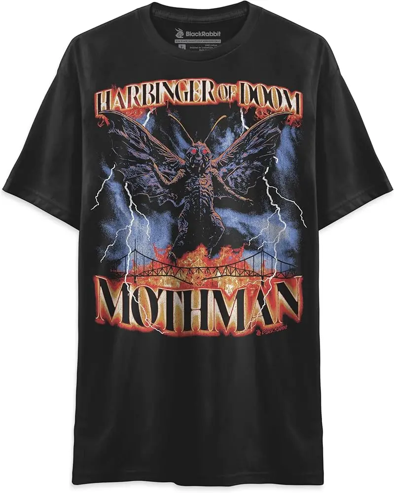 Black Rabbit Mothman - Harbinger of  Scary Cryptid Horror Cryptozoology Retro Vintage Unisex Classic T-Shirt