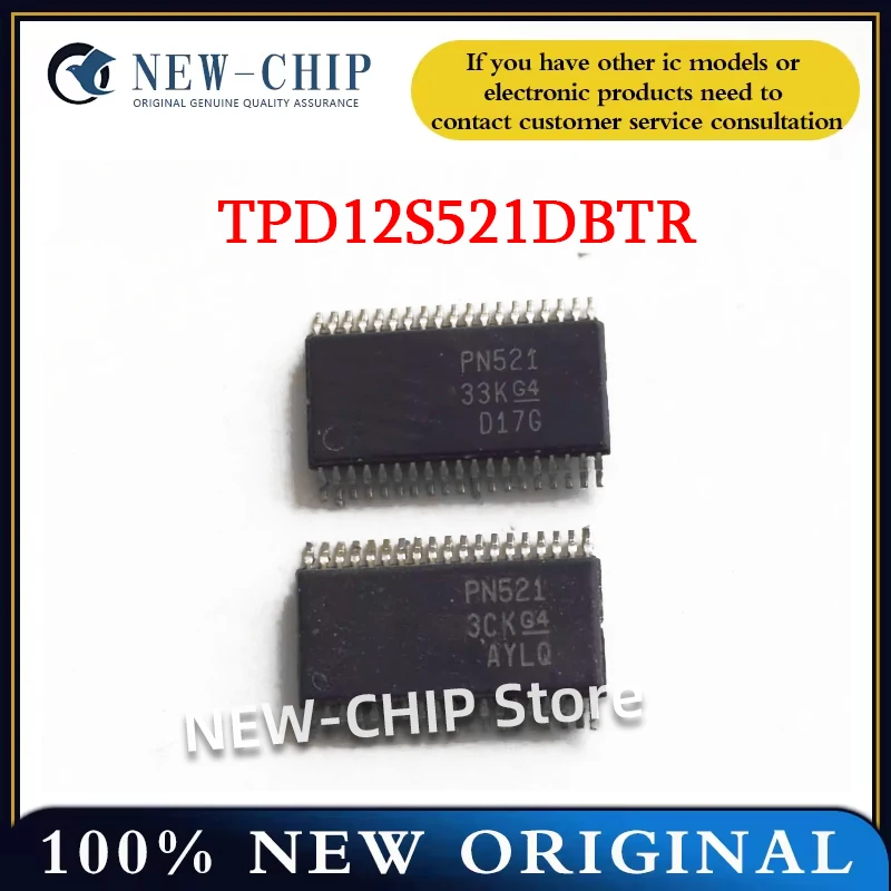 

5PCS-100PCS/LOT TPD12S521DBTR Silkscreen PN521 TSSOP38 HDMI interface processing chip New Original