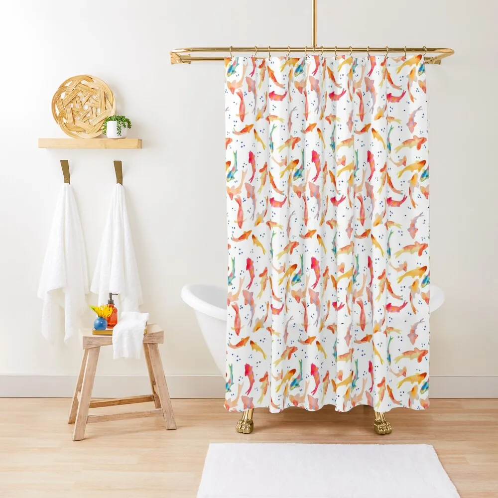 

Watercolored Koi Pond Shower Curtain Shower For Bathroom Bathroom Accessory Accessories For Shower And Services Curtain