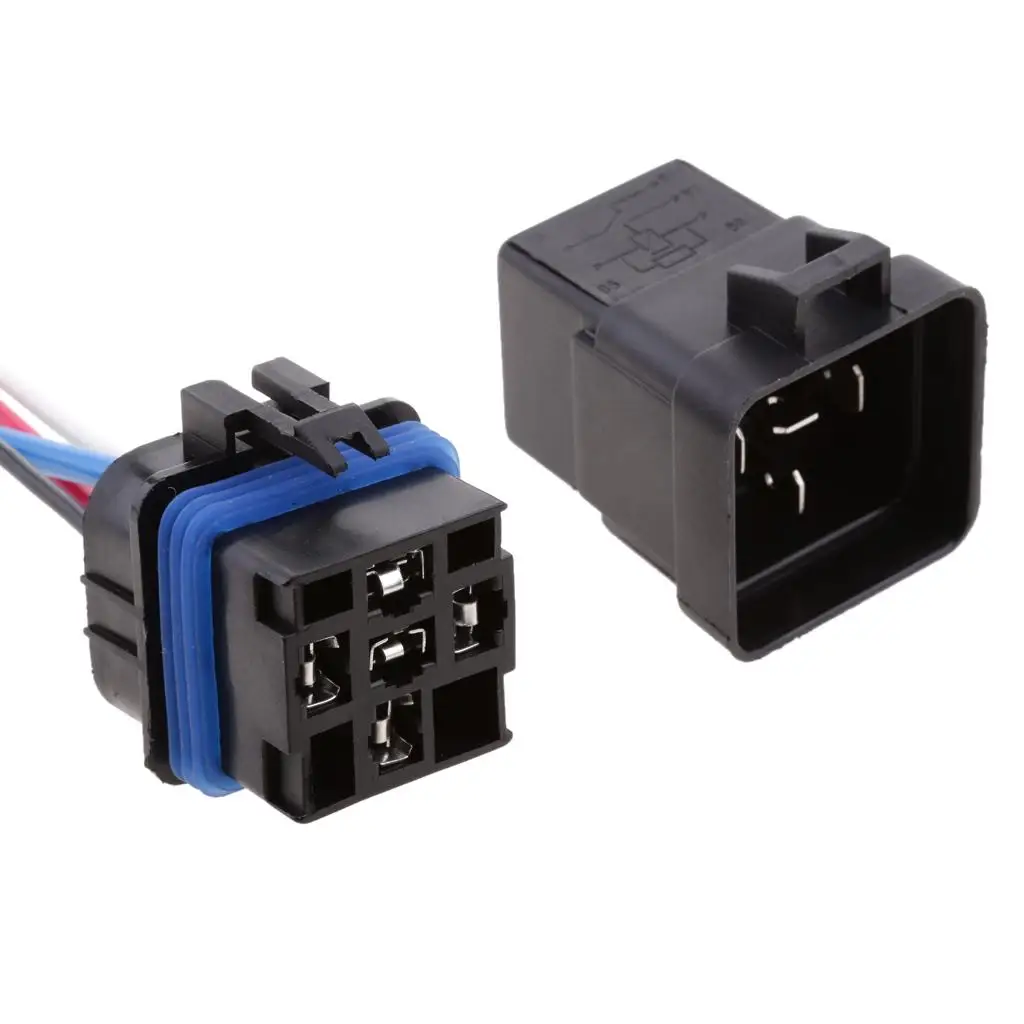 Automotive Relay Module 4 Pin Waterproof Relay Holder Integrated 12v Relay for Car Modification