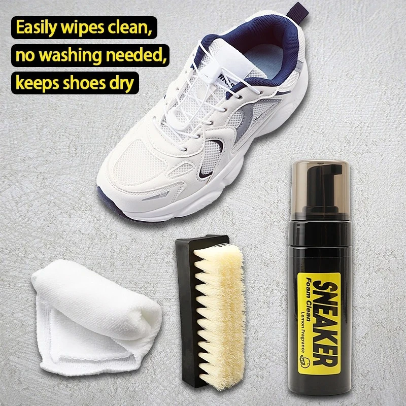 150ml Foam Sneaker Cleaning Kit with Brush & Cloth product image