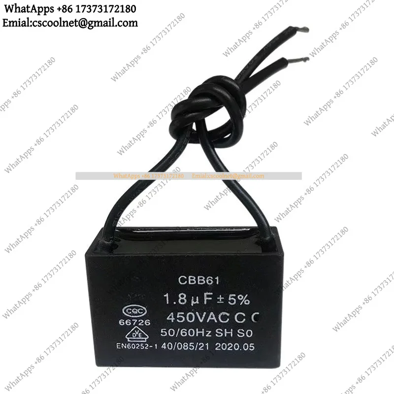 Electric Fan CBB61 Start Capacitor 1.8UF Compatible With Midea Airmate Floor Ceiling Fan Replacement Parts
