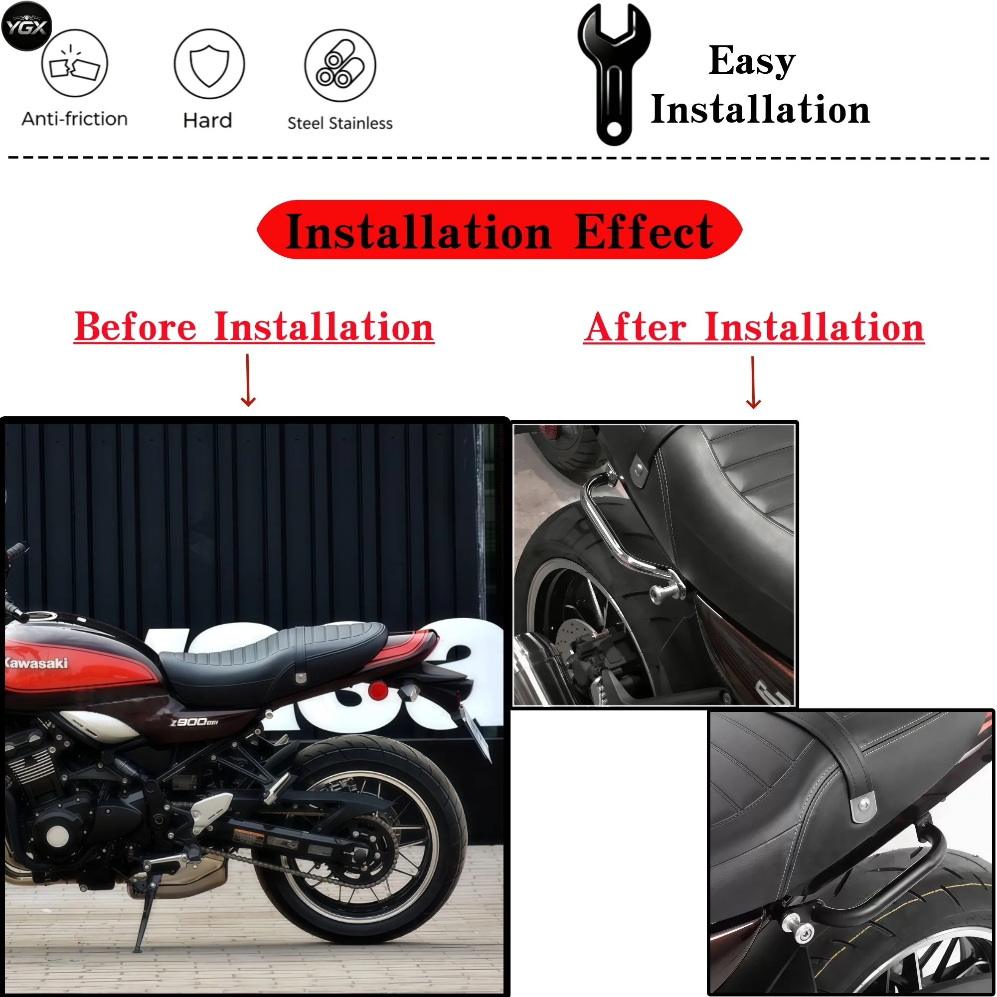 Motorcycle Anti-Fall Crash Bar Frame Protector Bumper Bar For Kawasaki Z950RS Z900RS RS Cafe 2017-2024 Engine Guard Accessories