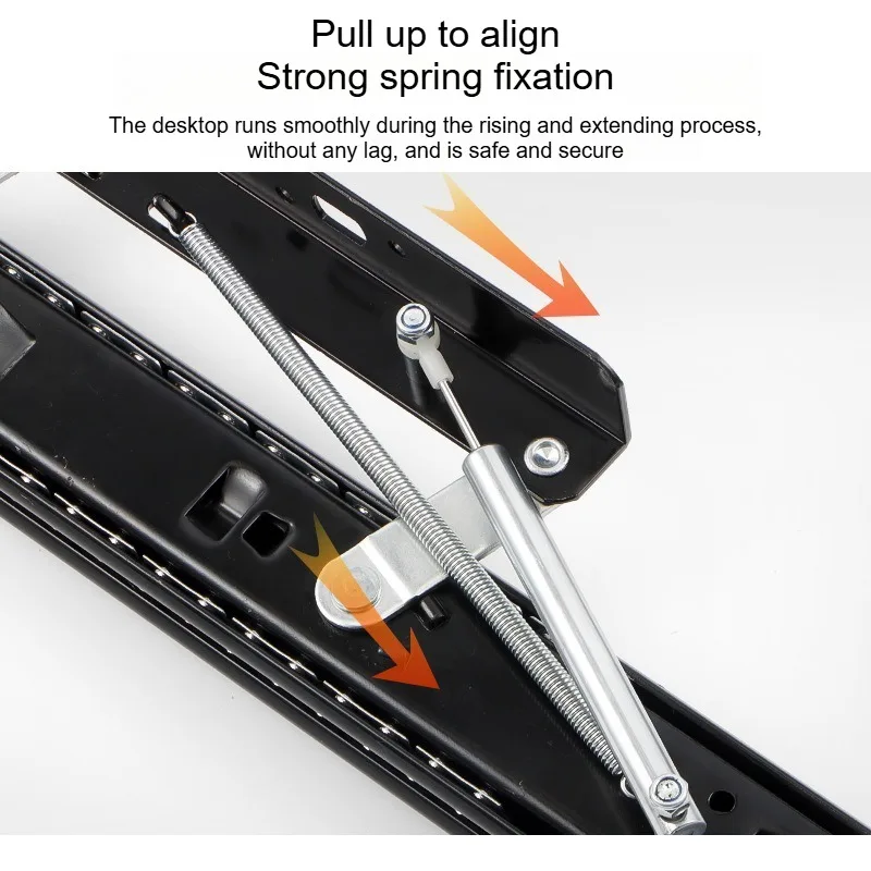 Extend The Rising Table Slide Rail Pull The Desktop Track Dining Table Hidden Lifting Platform Guide Rail Hardware Accessories