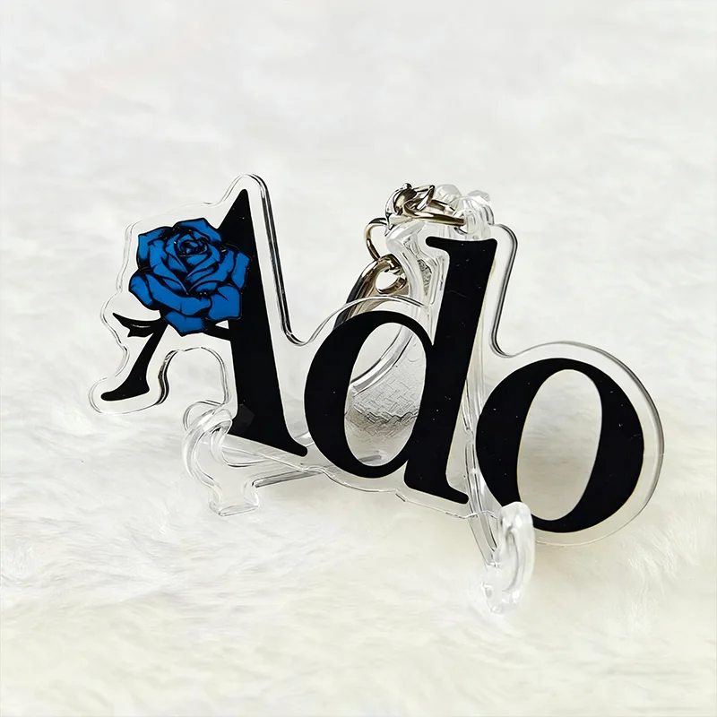 المطربين اليابانيين أدو تأثيري المفاتيح الاكريليك قلادة بحرف كيرينغ مفتاح سلسلة حقيبة الملحقات حلية الدعامة #3