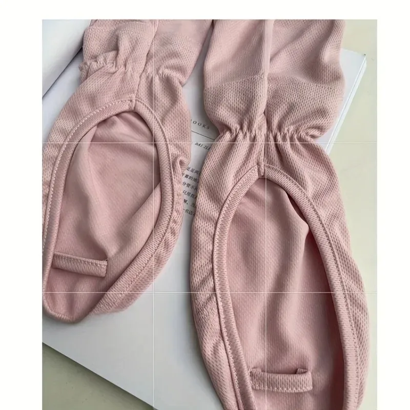 Fashionable monochrome loose hook finger arm sleeves for women's summer UV protection and sun protection sleeves for driving
