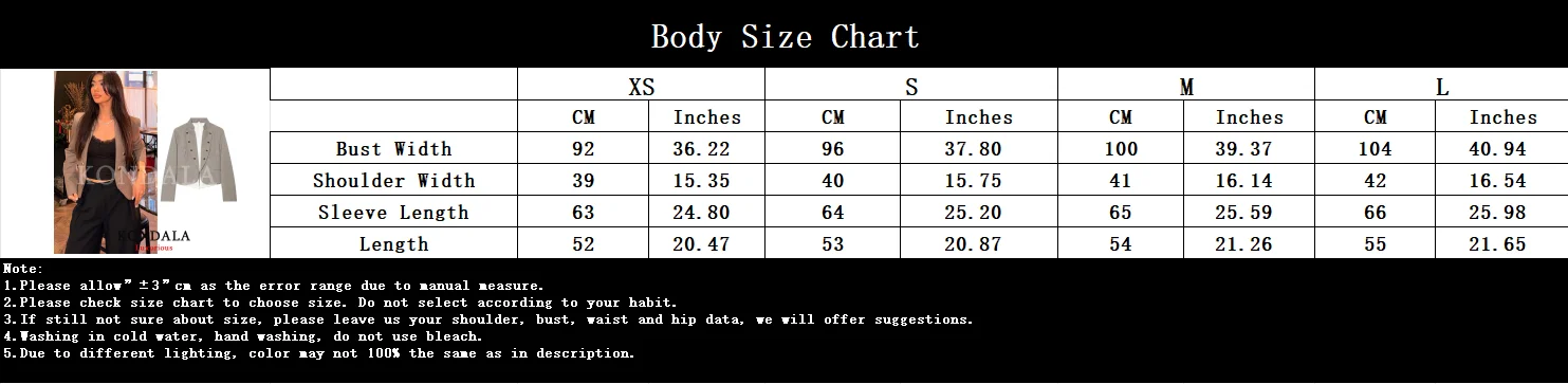 KONDALA Büro-Damen Schicker Grauer Kurzer Blazer Langarm Vintage Slim Jacken Mode 2026 Sommer Herbst Formelle Oberbekleidung – Detail 1
