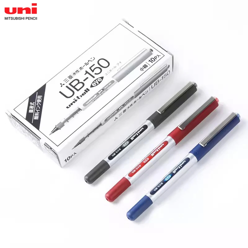 Imagem -02 - Hetero Caneta Líquida Preto Vermelho Tinta Azul Assinatura Stylo Escola Escritório Escrita Caneta Gel Artigos de Papelaria 038 05 Milímetros Uni-ub150