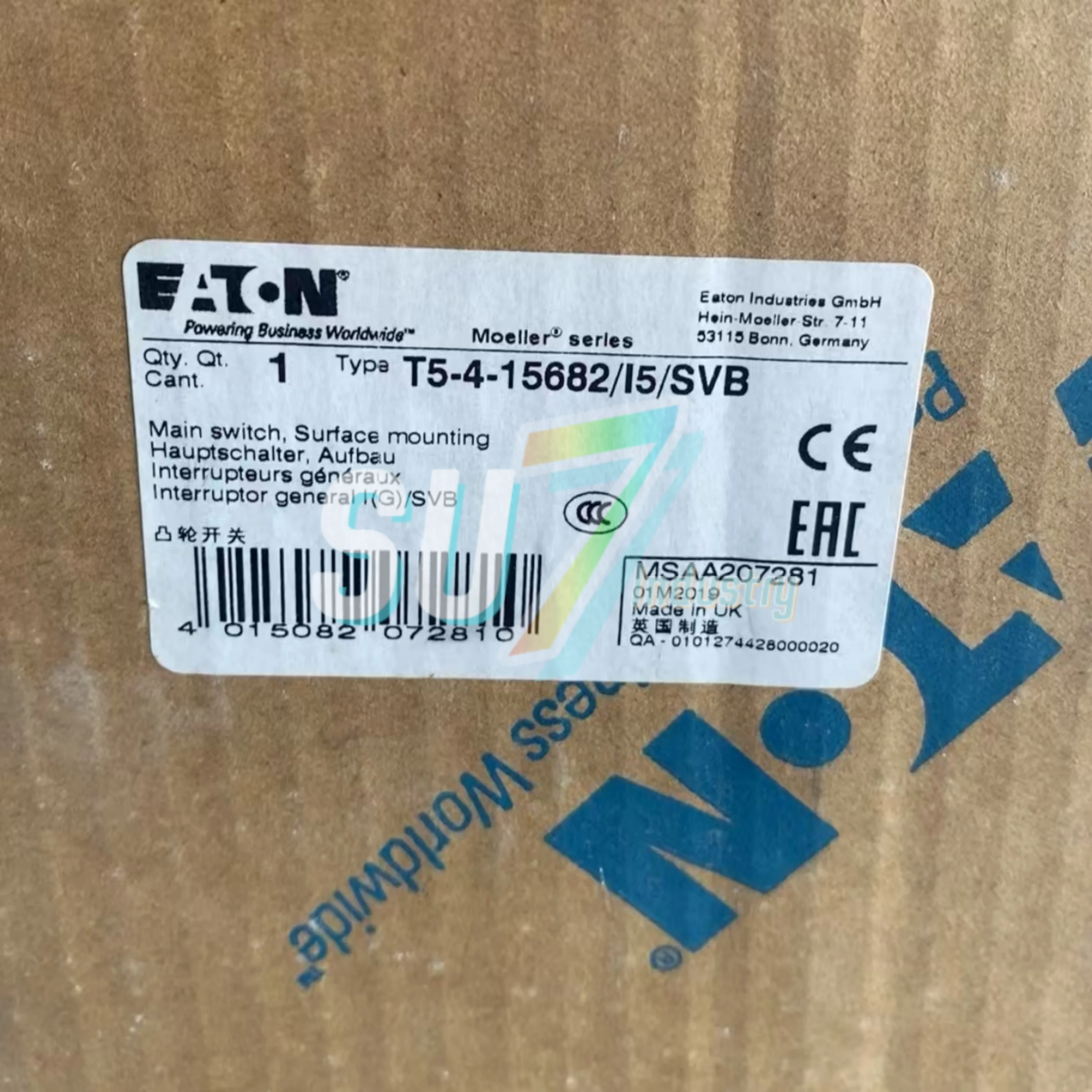 

T5-4-15682-I5-SVB Hauptschalter New In warehouse