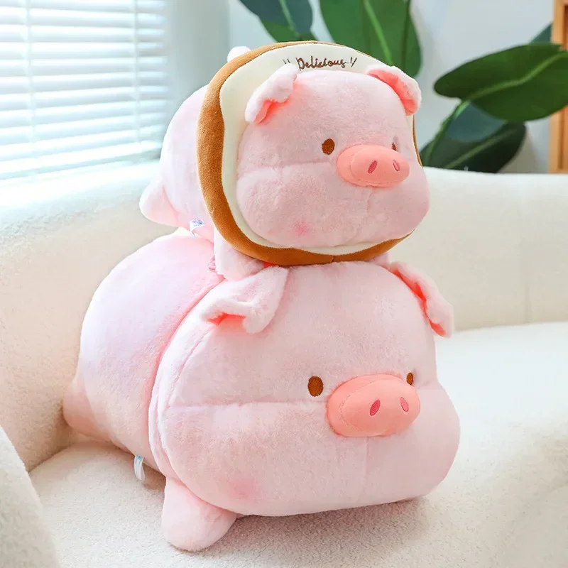 

Party Favors Kawaii Lulu Pig Bread Plush Toy Creative Stuffed Animals Pink Piggy Gifts