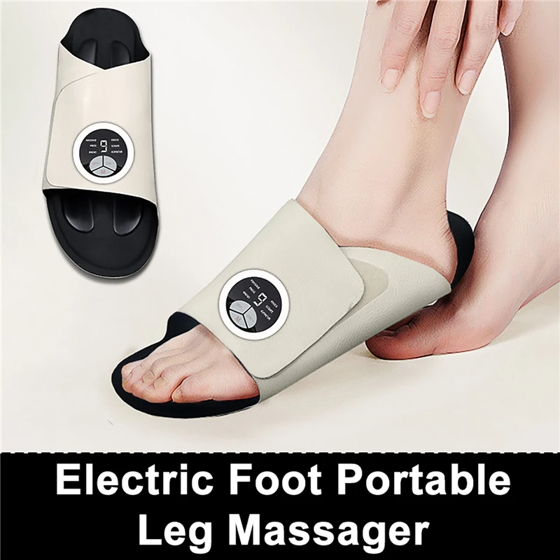 

EMS Импульсные микротоковые массажные тапочки для акупунктурных точек, 6 режимов массажа, электрические массажные тапочки для ног для расслабления, облегчения боли в ногах