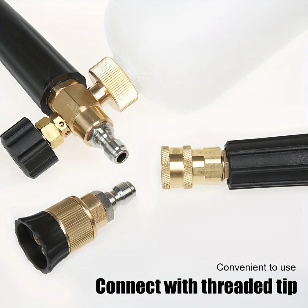 1/4 foam pot core quick connector high pressure water gun quick plug connector car washing machine inlet and outlet adapter