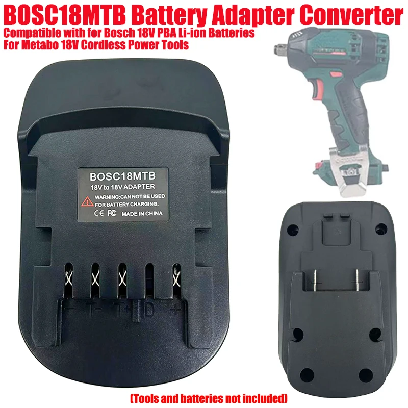 BOSC18MTB Power Tool Battery Adapter Converter To Convert for Bosch 18V PBA Lithium-ion Battery To for Metabo 18V Cordless Tool