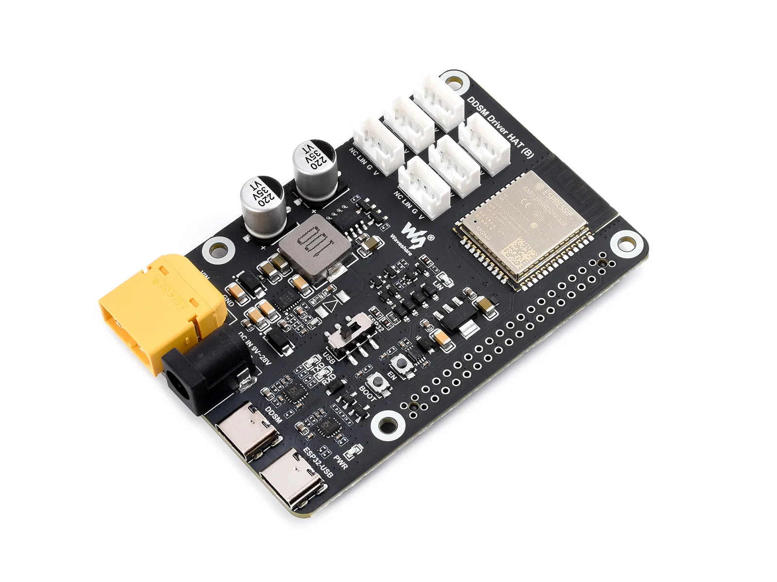 Direct Drive Servo Motor Driver Board (B), Integrates ESP32 and Control Circuit, 2.4G WiFi Support, Suitable for DDSM400 Hub Mot
