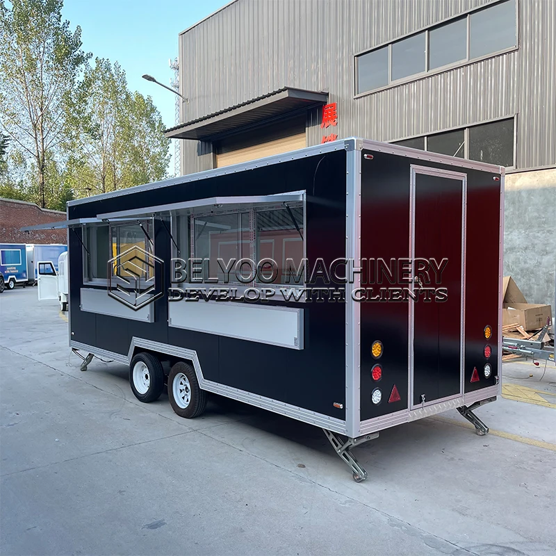 Belyoo Wholesale Price Cater Ice Cream Mobile Food Trucks for Sale Concession Mobile Food Truck Fabrication Trailer Food Cart