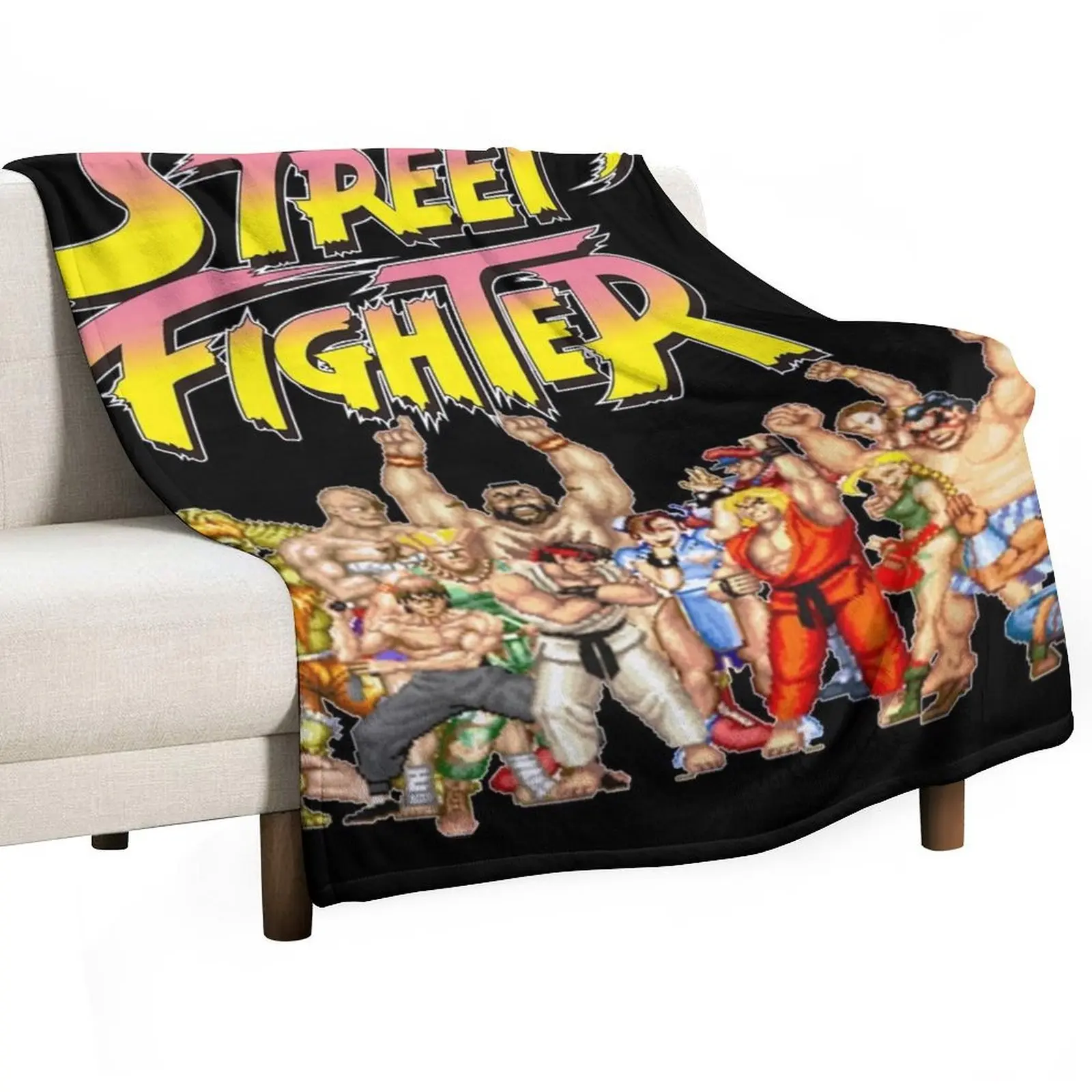 

Street Fighter retro game Throw Blanket Fade Resistant Durable Throw Blanket