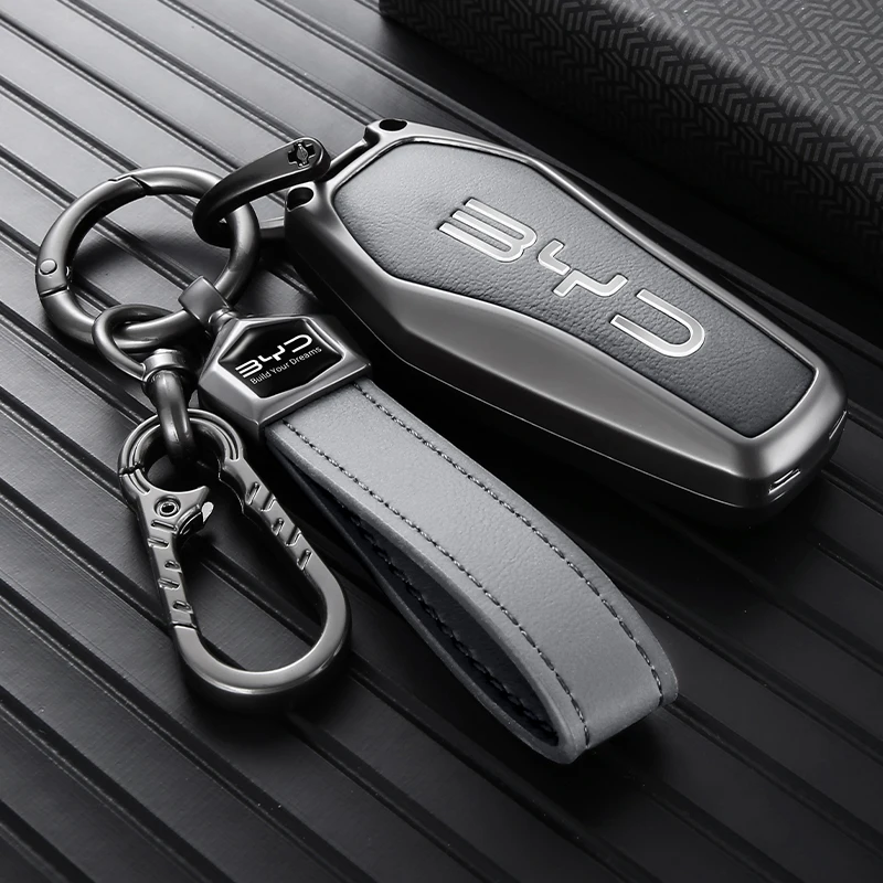 BYD Yuan Plus Schlüsselhülle (Modell 2026) – Komplettes Set Innenraumzubehör für den Yuan Plus Premium Metallhülle mit Schnalle 2025 – Detail 4