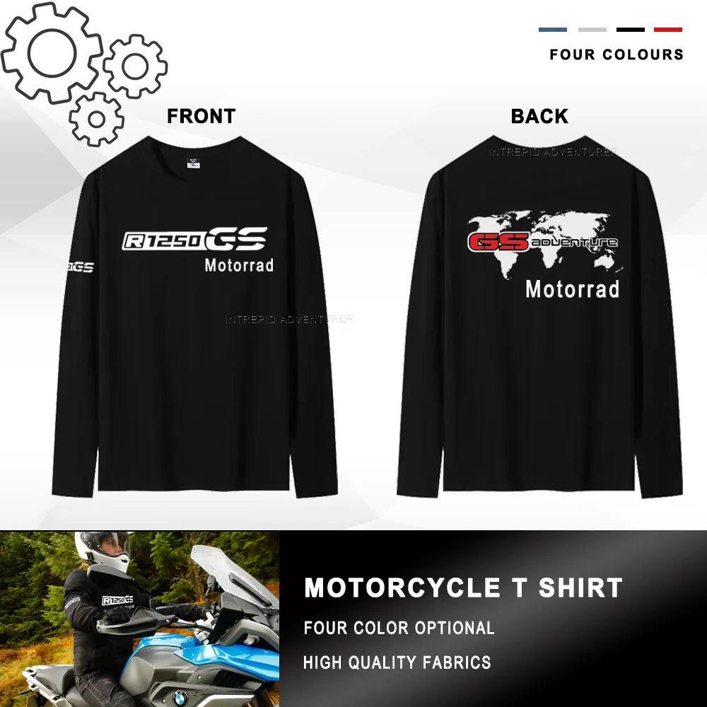 FOR BMW R1250 GS ADVENTURE r1250gs adv T Shirt Cotton Motorcycle O-Neck Casual Printed Tops