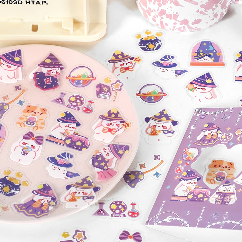 40Pcs/Bag Kawaii Bear Puppy Bunny Stickers Decoration Journal Diary Photocard DIY Scrapbooking Hand Account Collage Stationery