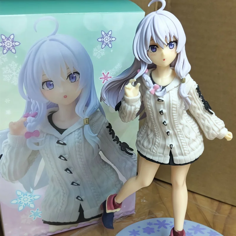 

Hot The Journry Of Elaina Action Figure Elaina Knitted Sweater Style Anime Figure Collection Toys Birthday Gift