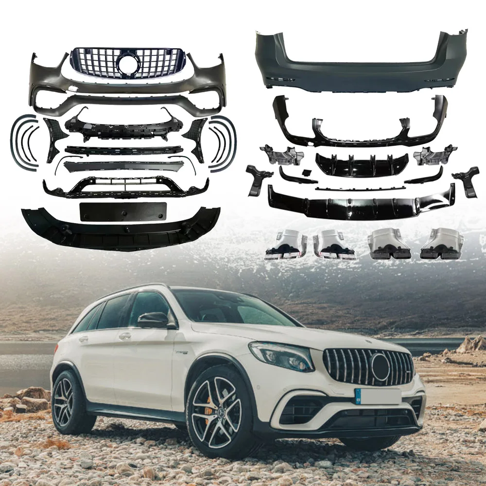 

Car Front Rear Bumper Grille Bodykit For 2015-2022 Mercedes Benz GLC X253 Upgrade GLC63S AMG Body Kit