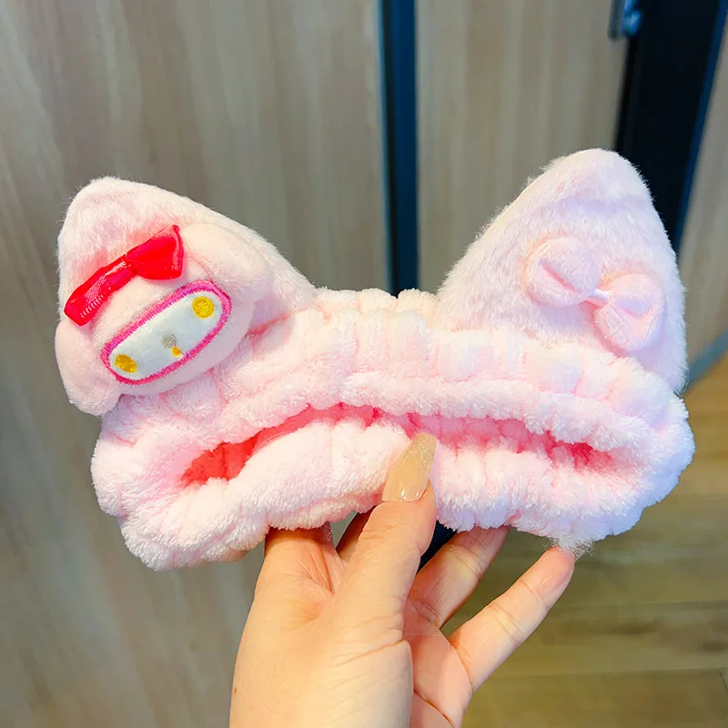 عصابة رأس كورومي للفتيات عند تطبيق المكياج أو أقنعة الوجه، ربطة شعر كرتونية، إكسسوارات شعر للأطفال