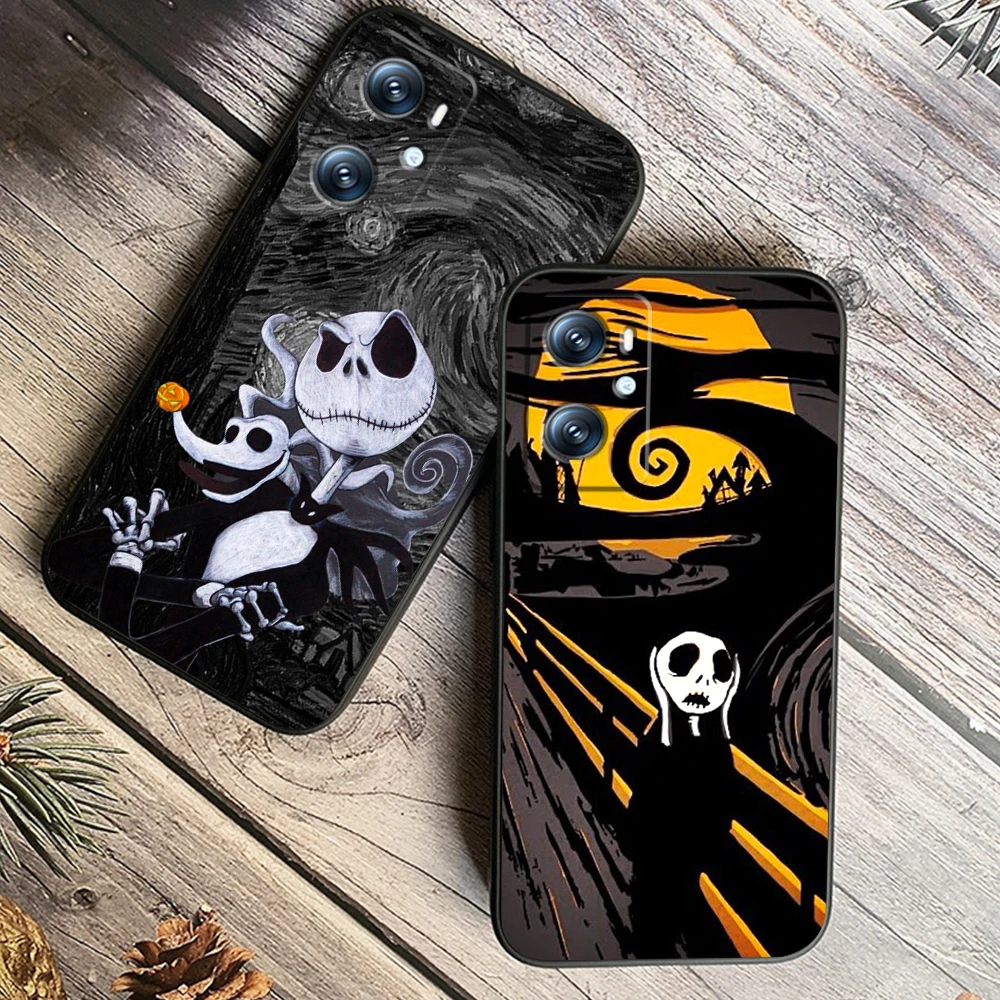 Skull Jack Dark Parody Cartoon For OPPO Find X6 X5 X3 A54S A5 A94 A16 A53S A57 A74 A72 A98 A78 A96 A9 5G Black Funda Phone Case