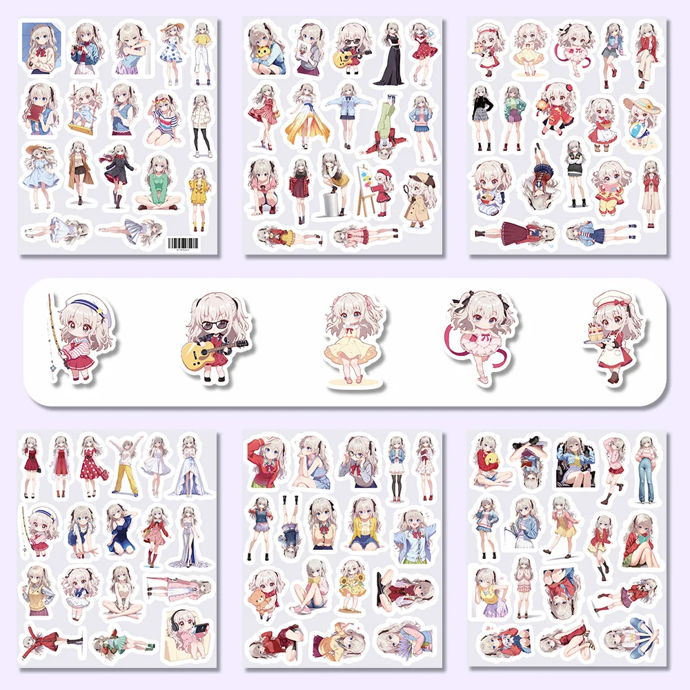 50/100PCS Animation Charlotte The Heroine Stickers Cartoon Graffiti Decorate DIY Notebook Suitcase Phone Fridge Guitar Kids Toys