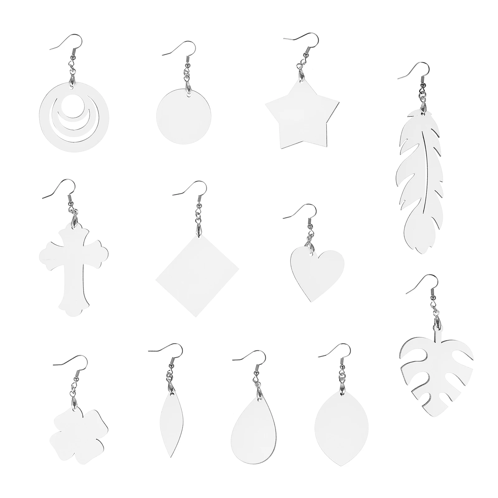 Sublimation Earring Blanks DIY Supplies Heat Transfer Jewelry Material Lightweight Accessories Kit Craft Projects
