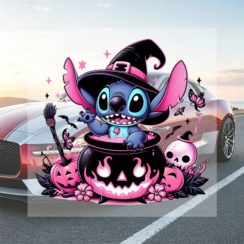 Car Stickers Halloween Cute Playful Vinyl Decal Waterproof Die Cut for Gas Cap Trunk Door Helmet Auto Decor