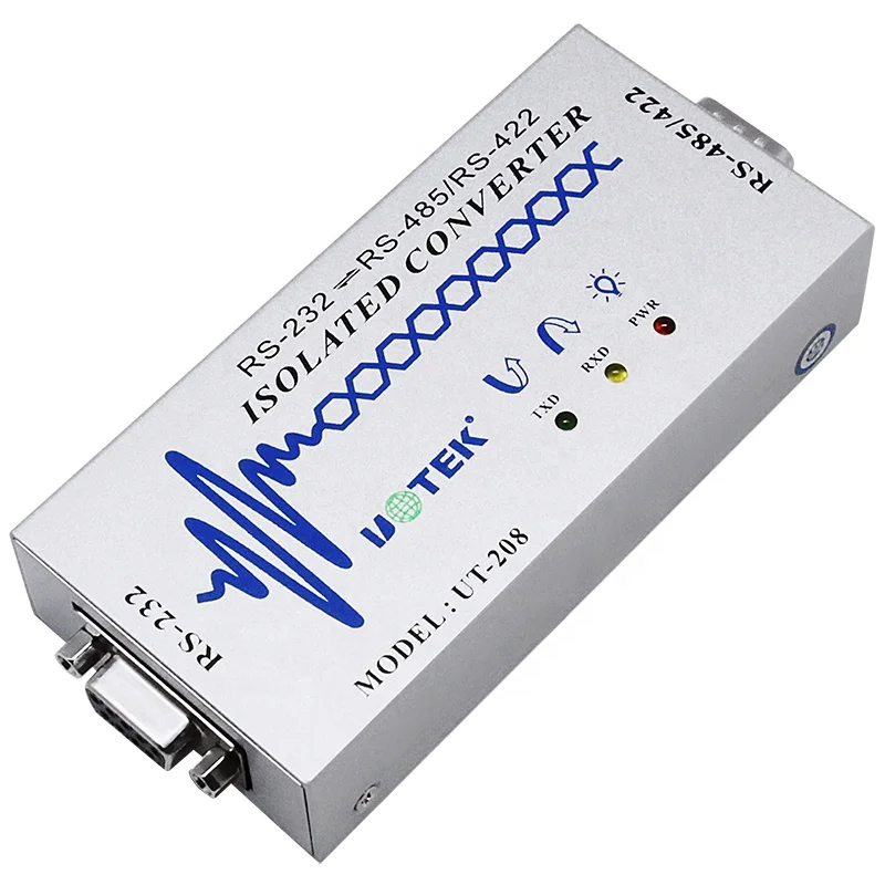 UOTEK UT-208 Industrial RS232 to RS-485 RS422 Isolated Converter with Isolation High Quality