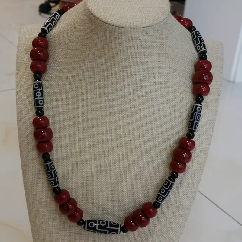 

Chinese Tibetan Dance Accessories Do Not Fade Imitation Coral Necklace