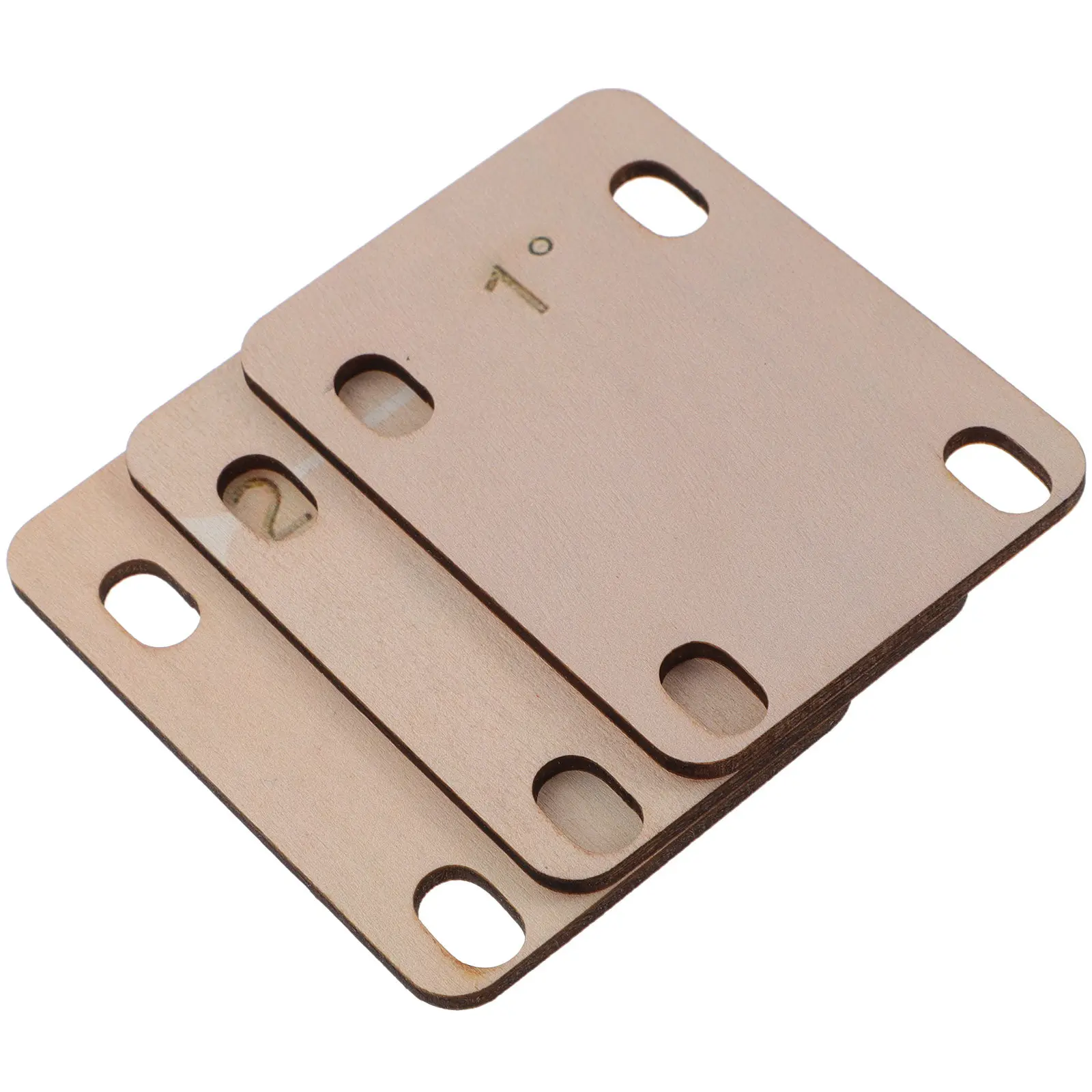 3Pcs Guitar Neck Shims Wood Thickness Heightening Gaskets Neck Bottom Adjustment Guitar Parts Thickness Shims Heightening Gasket