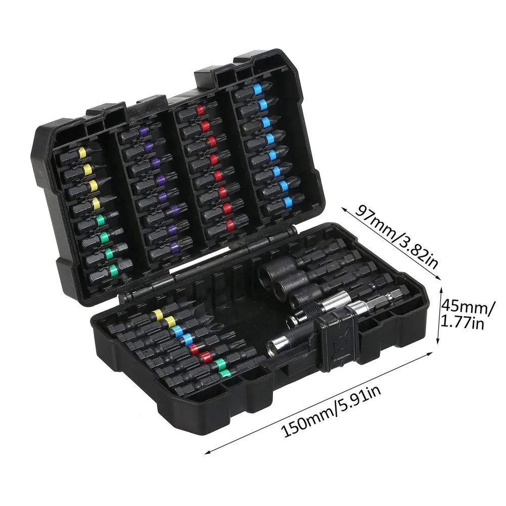 45pcs Industrial-Grade Screwdriver Set 6.3mm Interface Hex Screwdrivers For Small Electronic Repairs Household Tasks