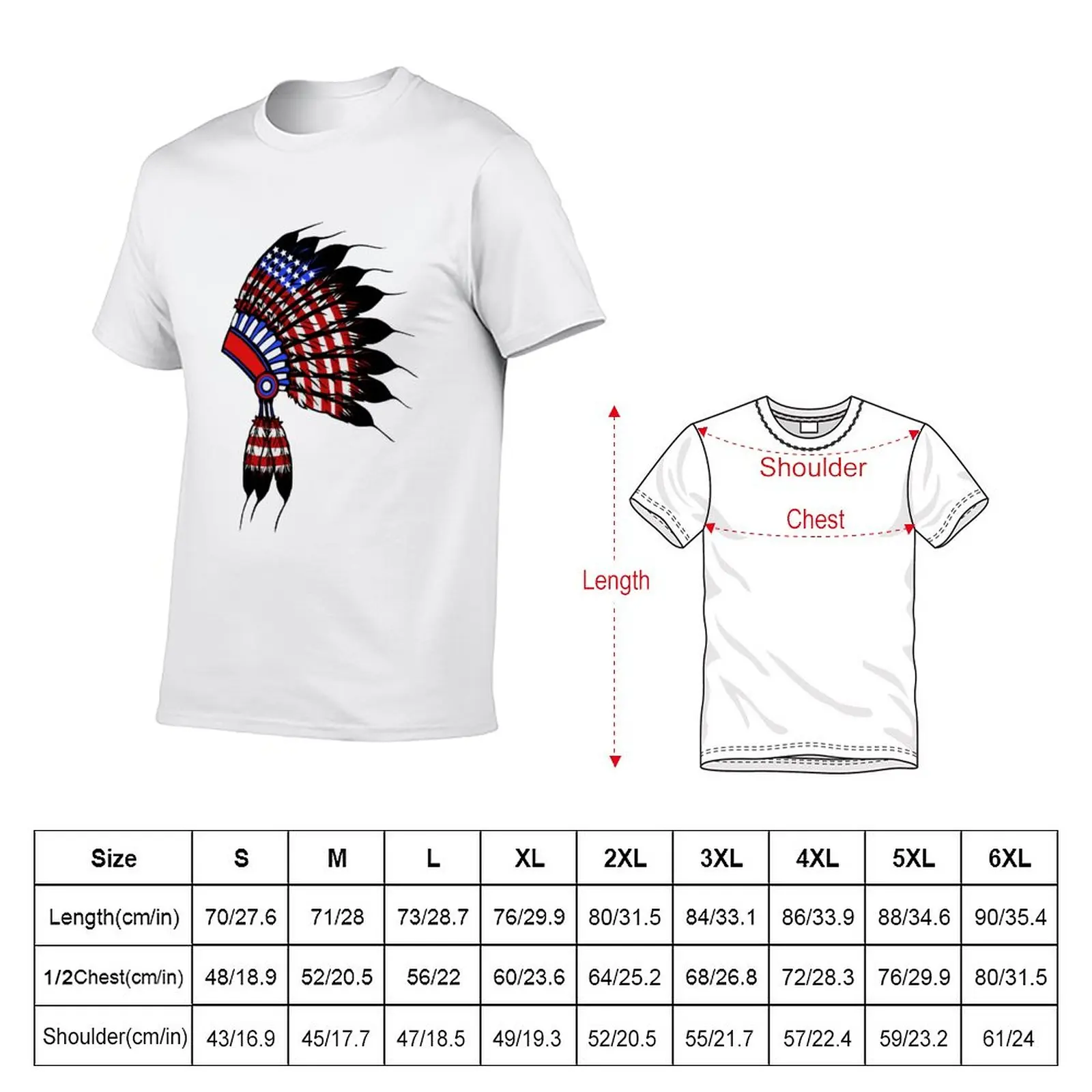 Headdress T-Shirt summer top tops mens graphic t-shirts pack