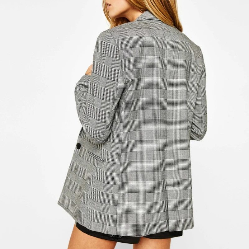 

Autumn Suit Blazers Women Office Lady Casual Plaid Blazer Jackets Women's Elegant Notched Formal Blazer Feminino Blazer Women